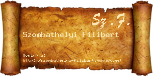 Szombathelyi Filibert névjegykártya